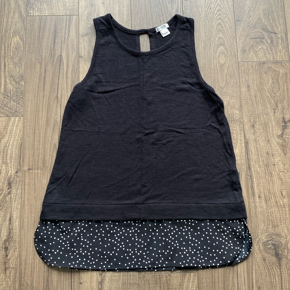 J Crew Factory Mixed Fabric Tank